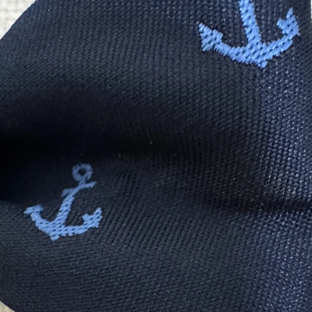 Janie and Jack Navy Blue Anchor Bow Tie